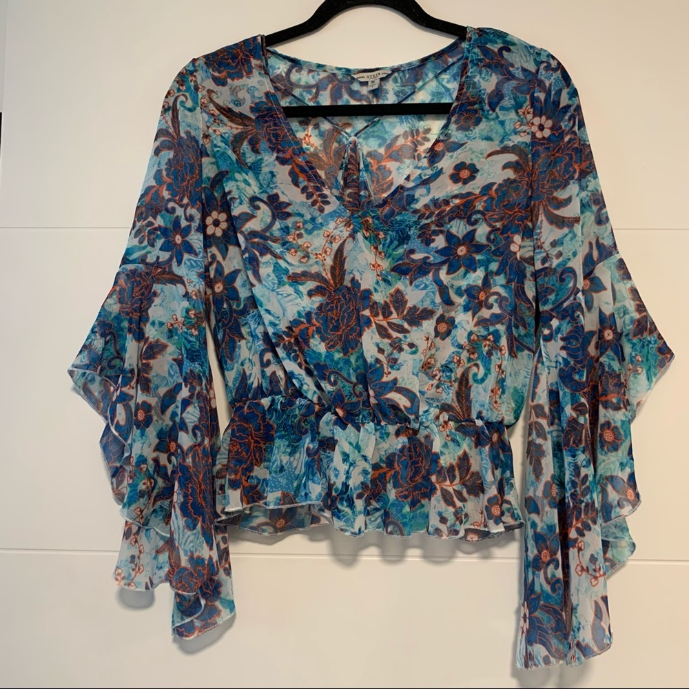 Guess | Flowy Bell Sleeve Blouse